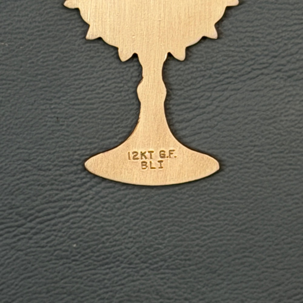 Vintage 12K GF Catholic Monstrance Pendant Necklace IHS Monstrance 24 - Picture 5 of 8